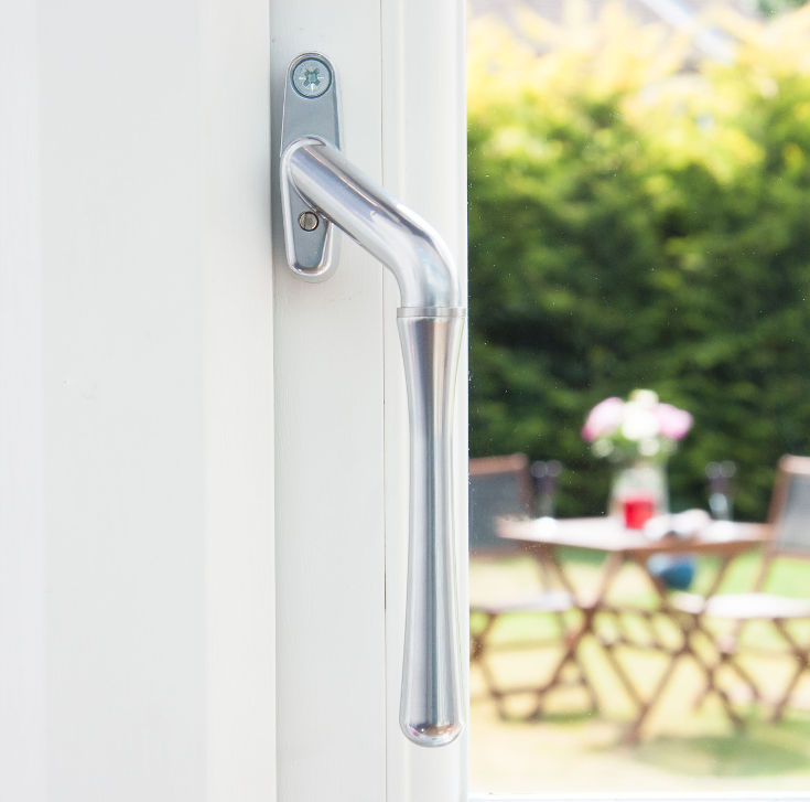 Window handles for sale in the UK - satin teardrop